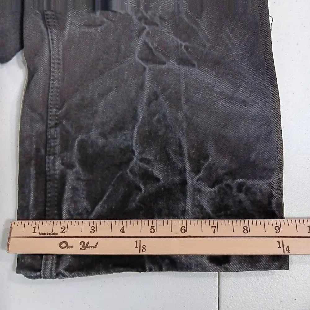 Rebel Minds Jeans Mens 36x32 Black Wash Relaxed Straight Denim‎ Pants Casual